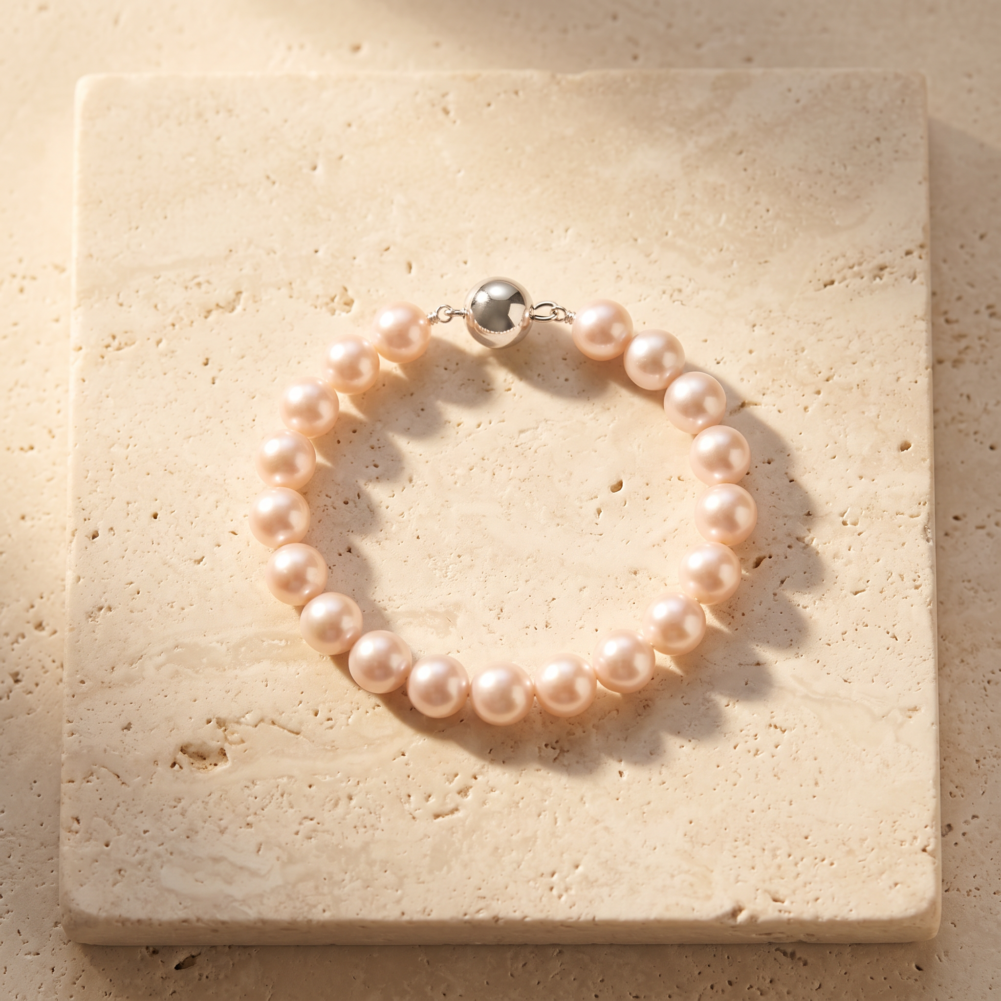 6mm Classic Japanese Akoya Pearl Single Strand Bracelet by Angara