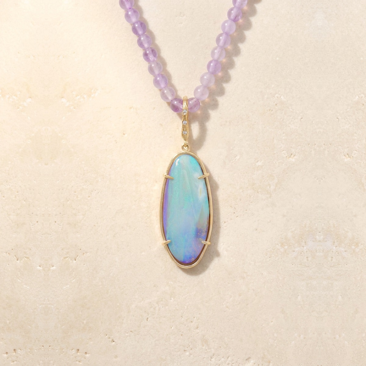 Amethyst Opal Necklace by YLANG23