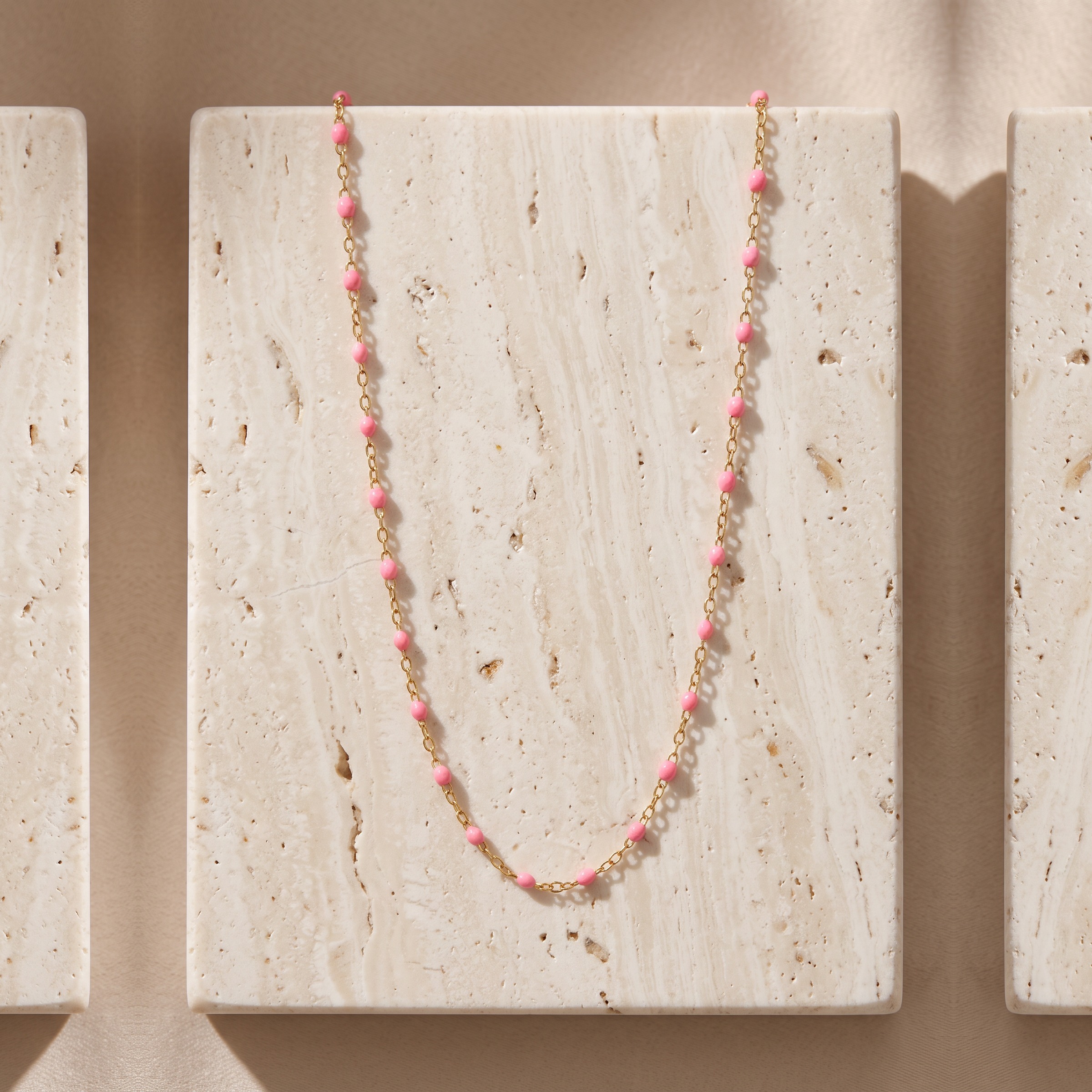 Classic Gigi Pink Resin Necklace by YLANG23