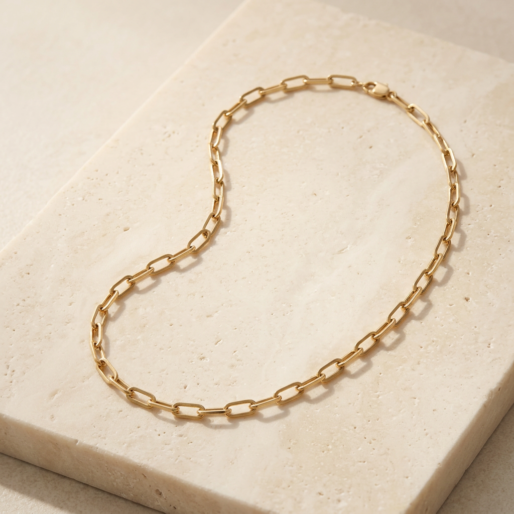 Small Link Paperclip Chain Necklace by YLANG23