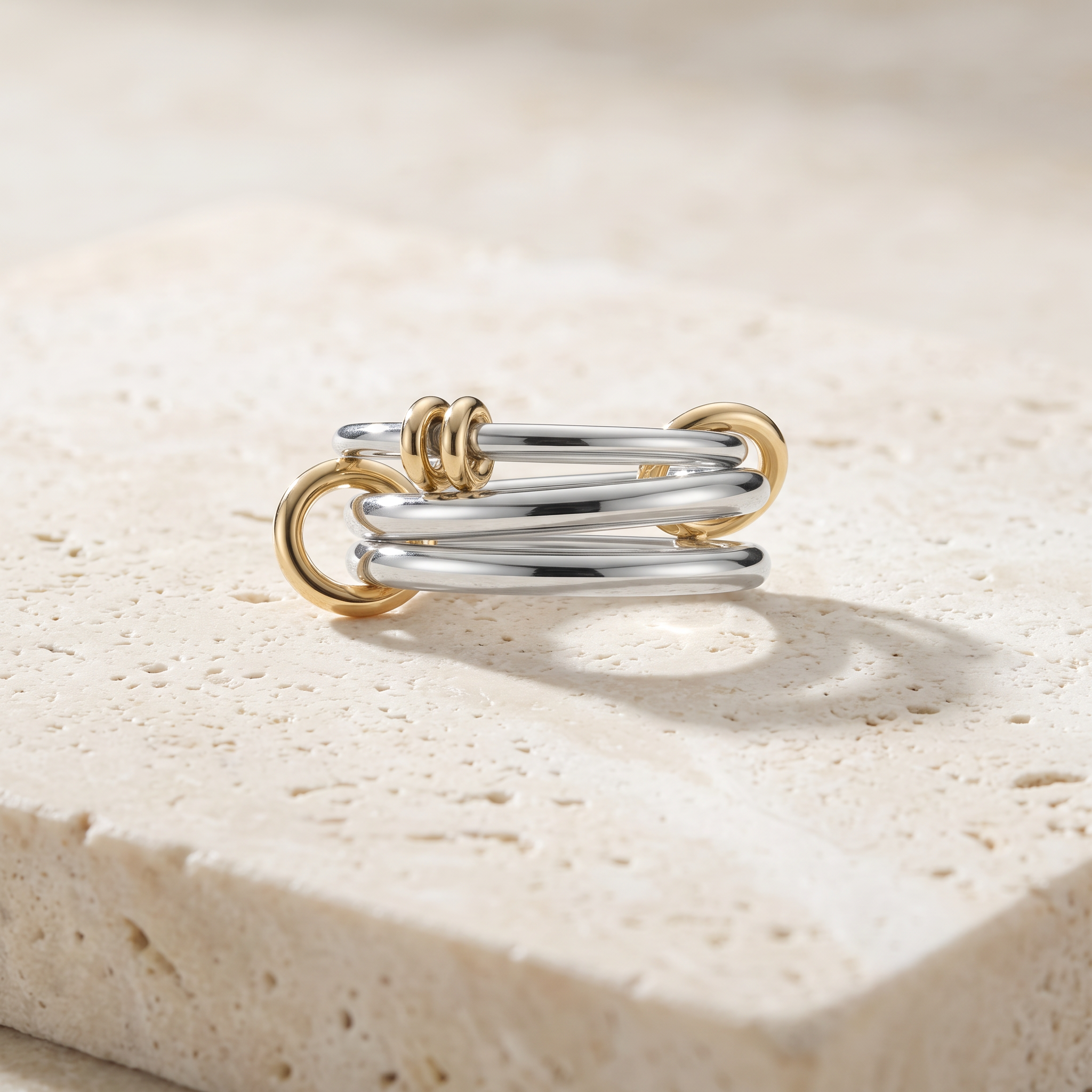 Raneth SG Sterling Silver & Yellow Gold Ring by YLANG23